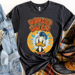 Retro Donald Duck Quack T-Shirt, Funny Donald Tee, Disney Cartoon Lover Gift